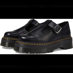 Dr. Martens Black Mary Jane Platform Shoes - Size 9